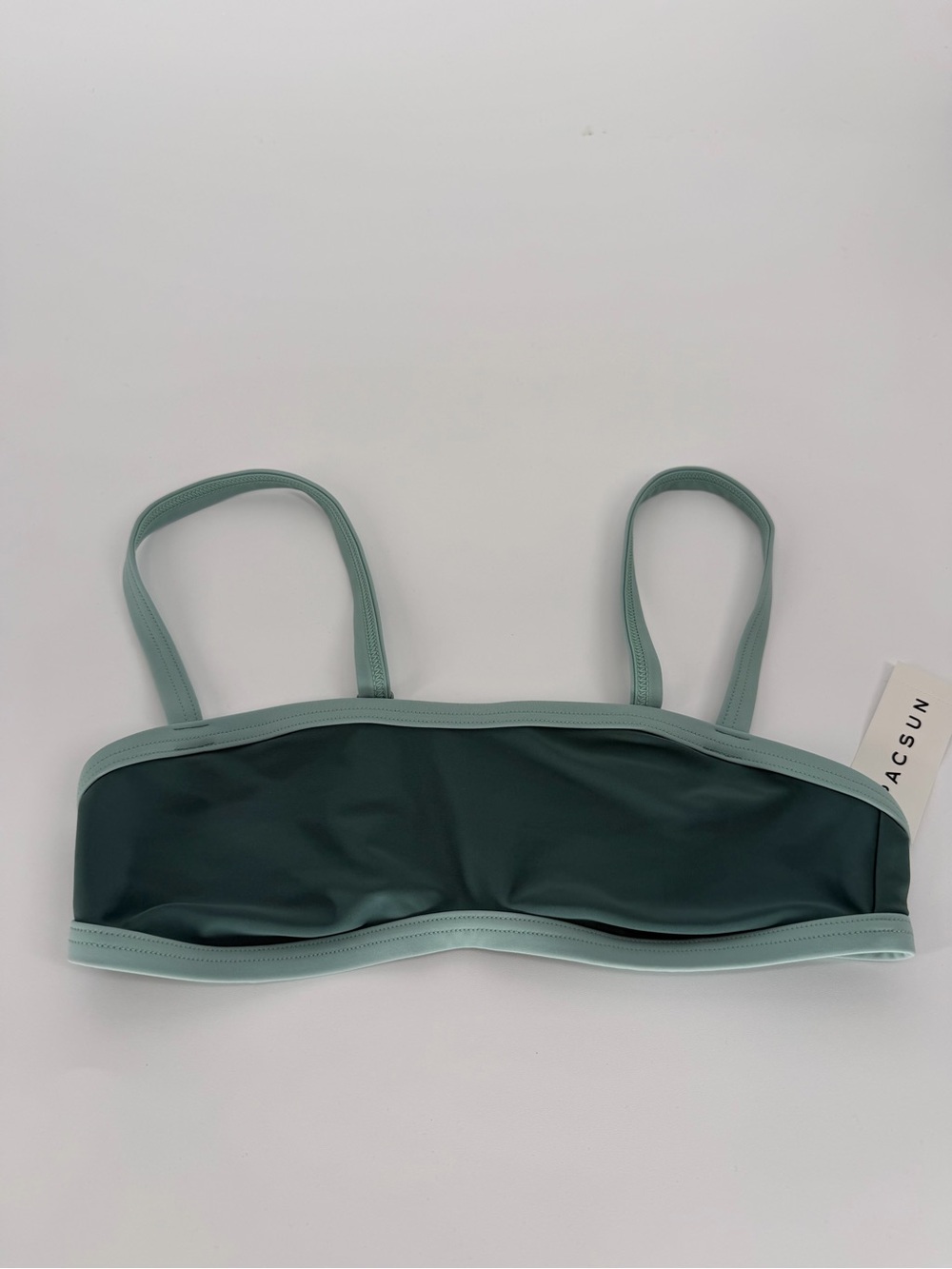 Pacsun Green Two-Tone Bikini Top